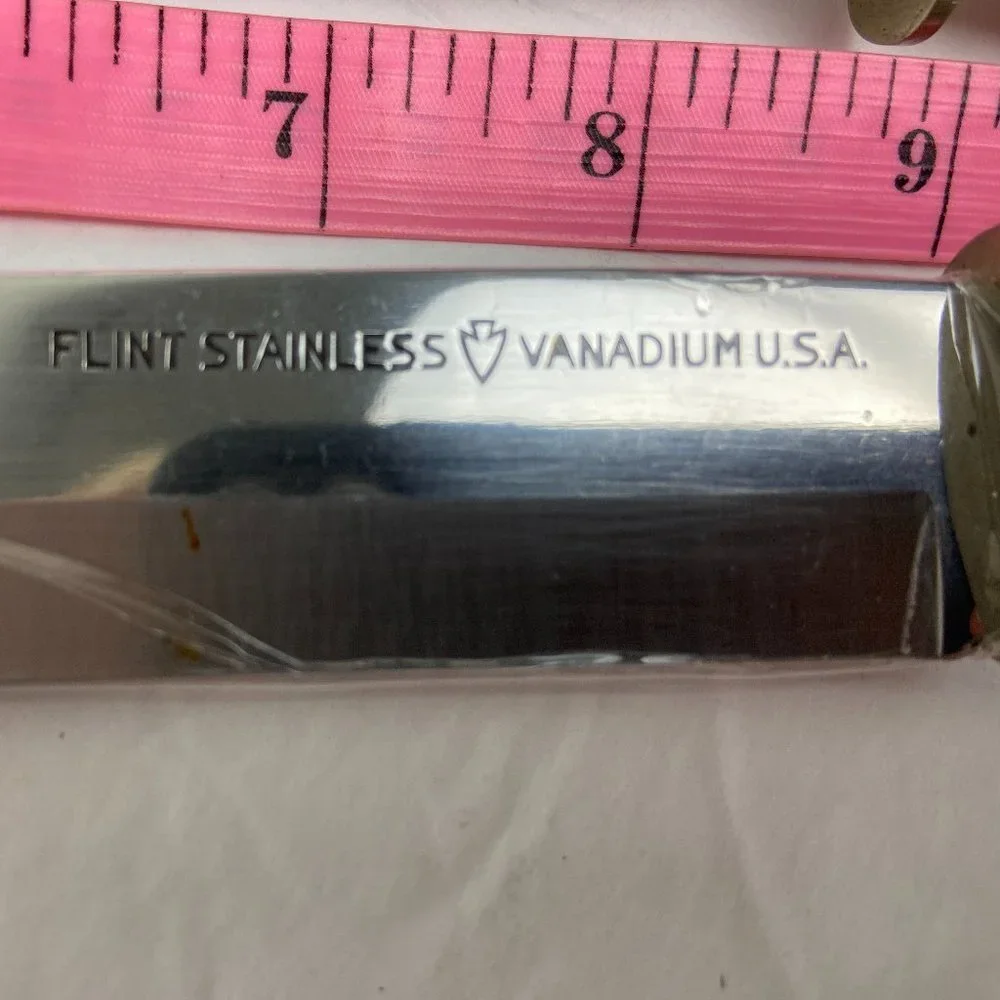 Vintage 1960’s Flint Stainless Vanadium USA Carving Set Bakelite Handles